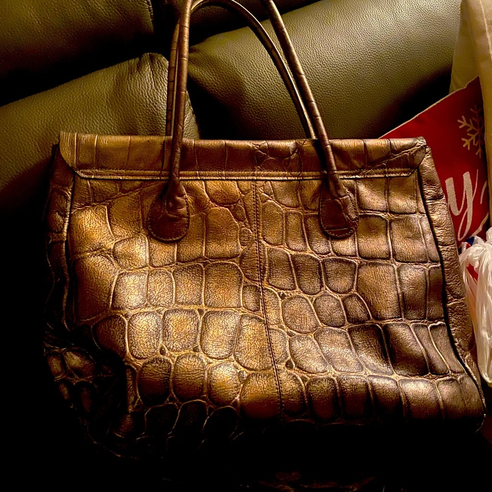 Faux leather bag.